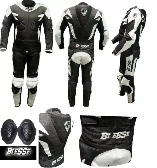 Tuta Per Moto In Pelle E Tessuto Professionale  Protezioni Ce