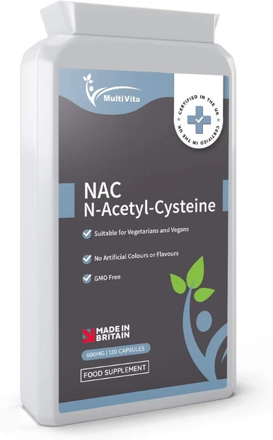 NAC SUPPLEMENT (600MG) - 120 Capsules | N-Acetyl-Cysteine Amino Acid ...