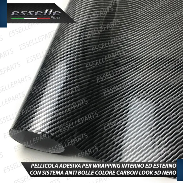 Pellicola Wrapping Carbon Look 5D Professionale Interno Esterno 50 X 200 Cm 3