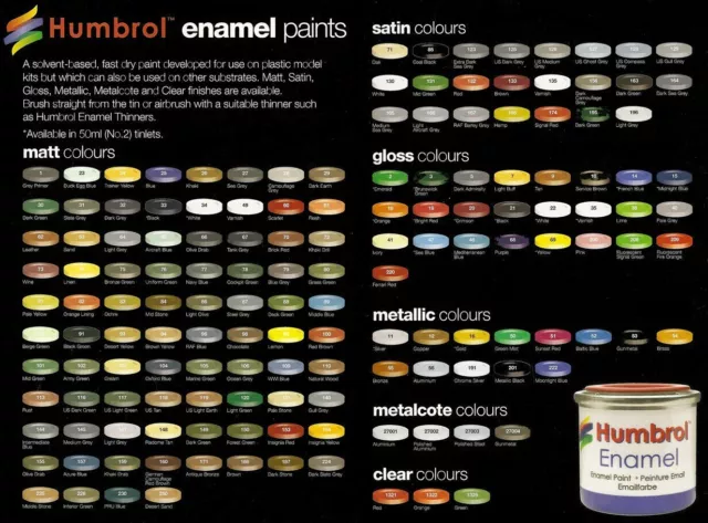 HUMBROL Enamel Model Paint choose mix and match from scroll down of 14ml tins