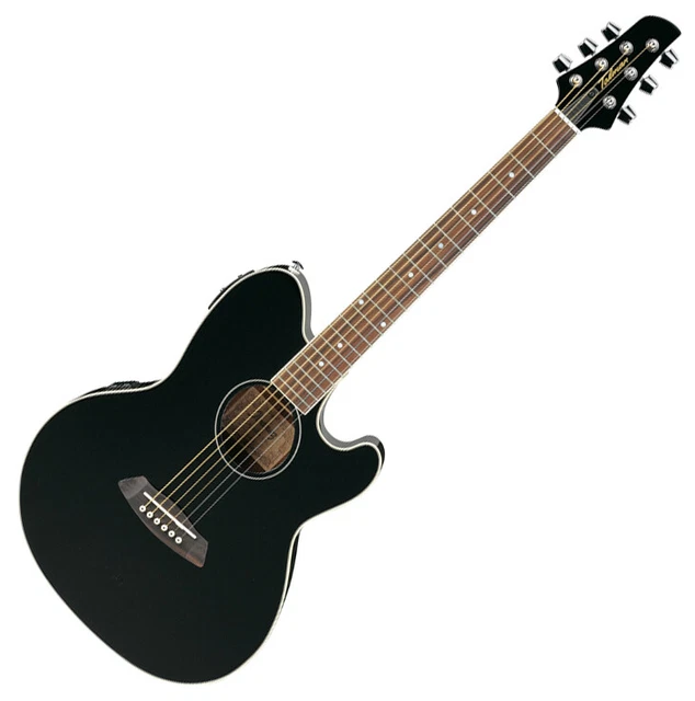 EXOTISCHE TALMAN WESTERNGITARRE von Ibanez in Black High Gloss mit ...