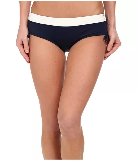 Christin Michaels Rhea Hipster Bikini Swim Bottoms Brief Blue Medium New!