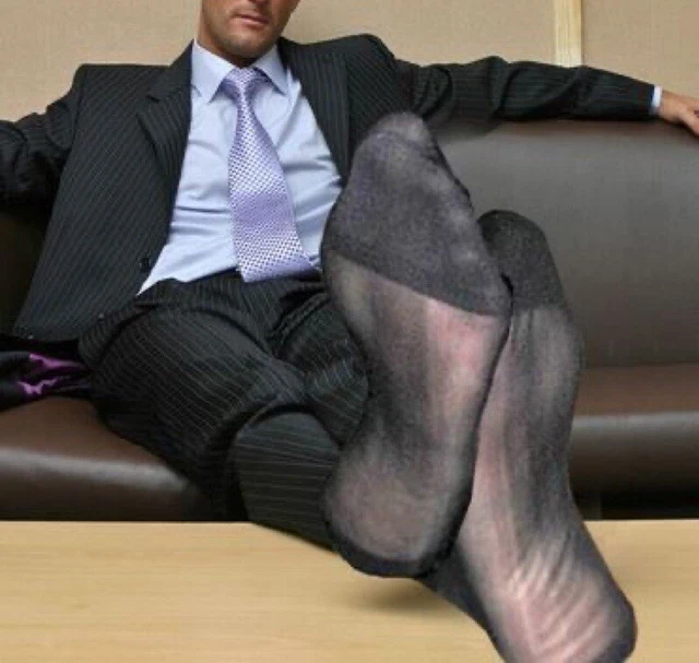 Lot De 4 Paires Chaussettes Nylon Transparent Bleu Côtelé Taille 39-42 - Homme, Neuf Avec étiquettes