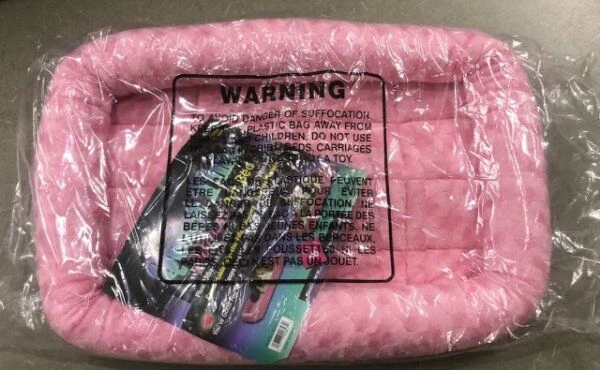 18 Inch Pink Dog Bed With Bolster Ideal for Small Dog NEW