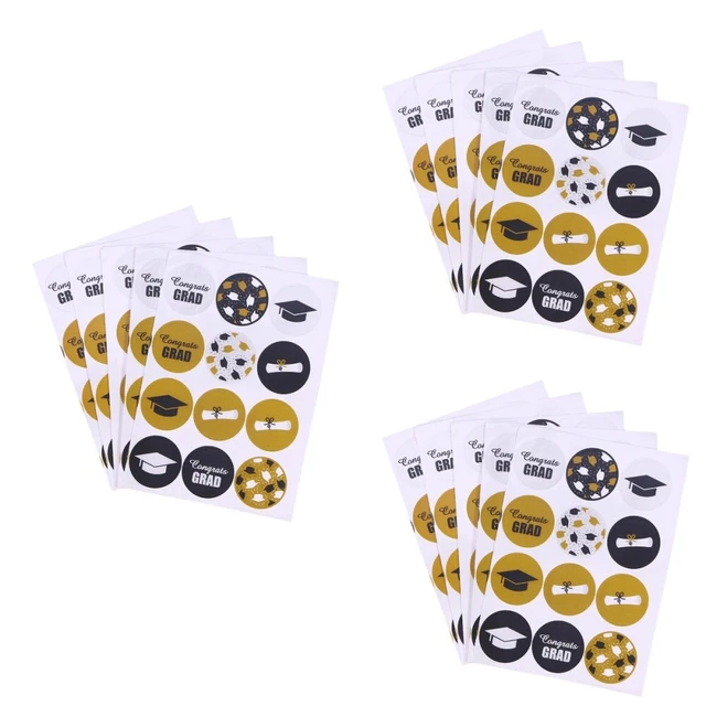 Graduation Season 3x Sealing Sticker Round Label Certificate Decor Decorative