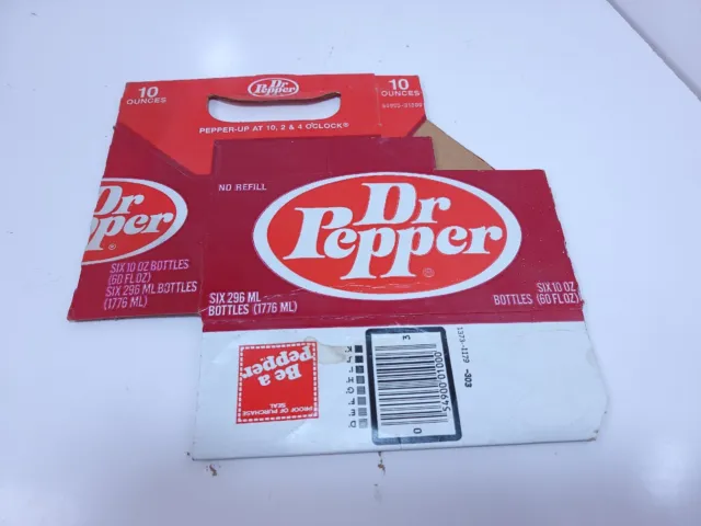 Vintage Dr Pepper 10 Oz Cardboard Carrier 1980s