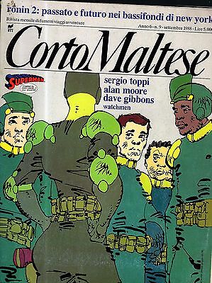 CORTO MALTESE rivista anno 6 n.9 con allegato Watchmen/Superman