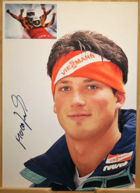 Marco Jakobs Orig Autogramm signiert Bob Fahrer WM EM Olympia - AK