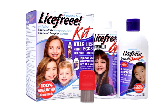 Licefreee! Kit Lice & Eggs Remover Root Applicator Nit Comb Gel & Shampoo