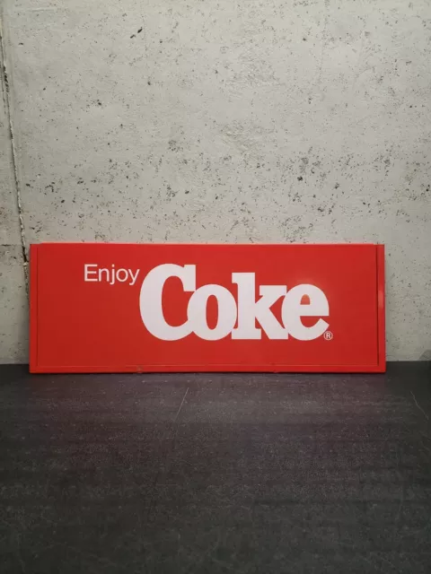 1980s Enjoy Coke Metal Sign 9-1/2"×26"