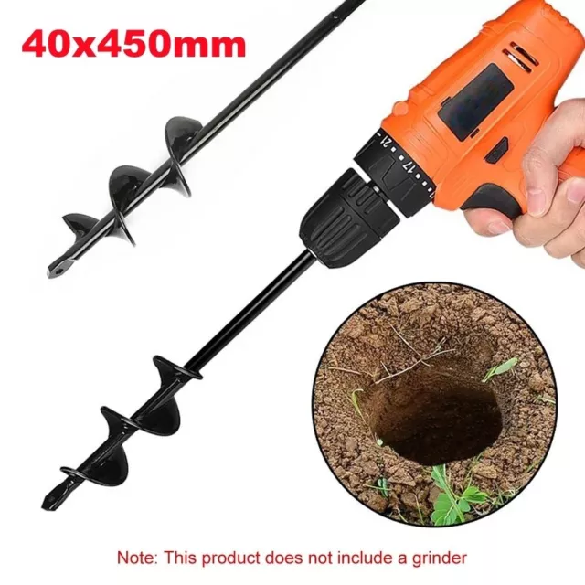 Auger Spiral Drill Bit Post Hole Digger Tool Garden Planting For Earth Planter