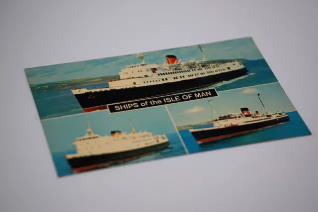 Postcard Ships of the Isle of Man Ship S.S. Manx Maid Mona's Queen SS King Orry 3