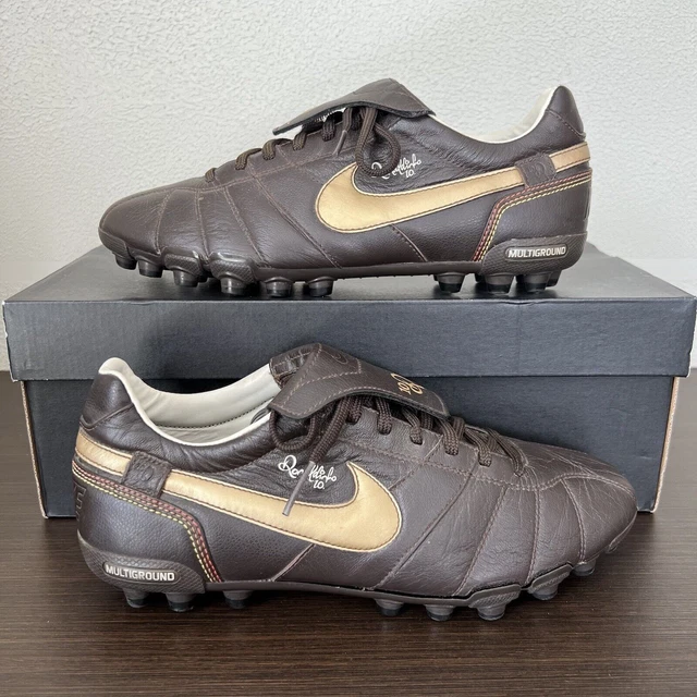 Seltene 2007 Nike Tiempo Ronaldinho Fußballschuhe, Braun, Multiground,...