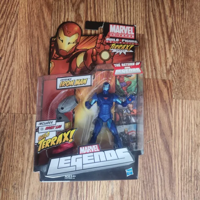 Marvel Legends Build A Figure Terrax Series Extremis Iron Man Blue Hasboro 2011