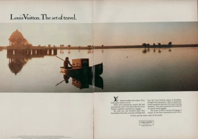 1990 LOUIS VUITTON The Spirit of Travel Jean Lariviere Photo 2 page PRINT AD