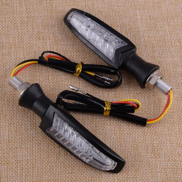 2x Universal Flexible 12V LED Motorcycle Rear Brake Stop Turn Signal Strip Light