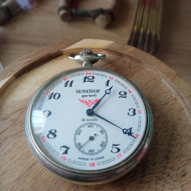 RELOJ DE BOLSILLO SERKISOF, Pocket Watch Molnija URSS/USSR EUR