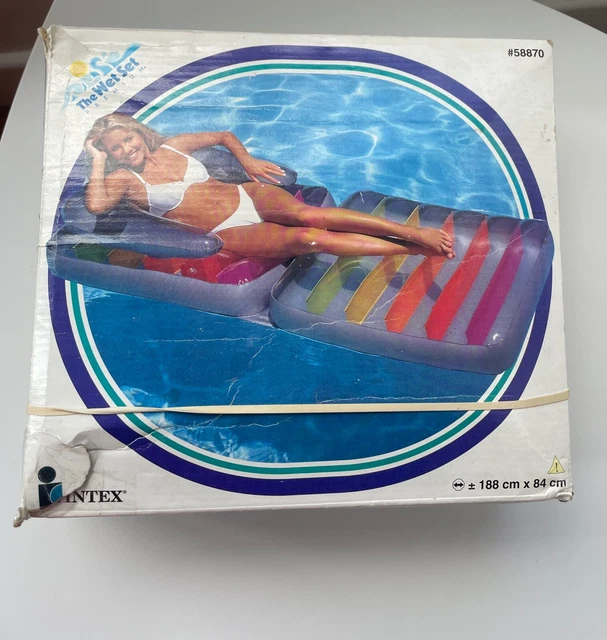 VINTAGE 1997 THE Wet Set Intex Suntanner Folding Lounge Chair Pool ...