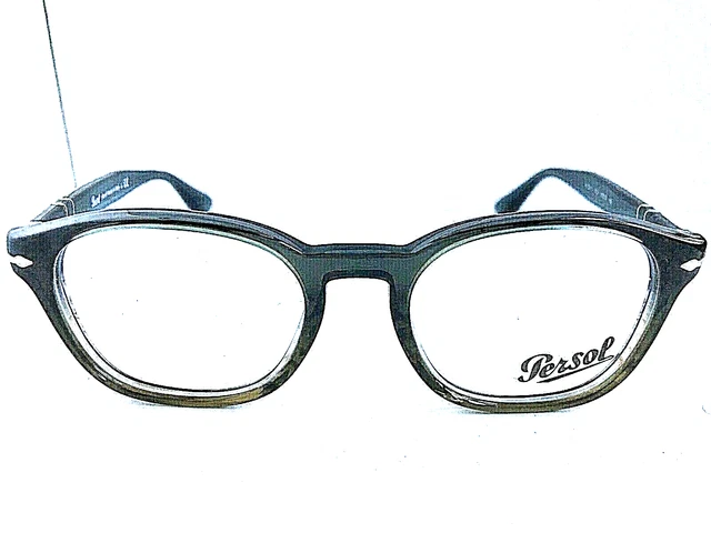 New Persol 3122-V 1012 Gray 50mm Rx Men's Eyeglasses Frame Hand Made in Italy