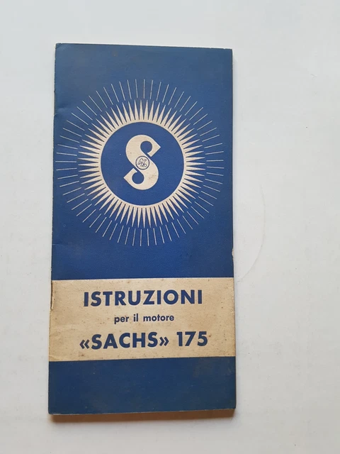 Sachs motore 175 1954 manuale uso manutenzione originale italiano