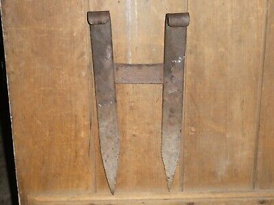 19th C RARE OLD ORIGINAL EARLY HAND FORGED WROUGHT IRON PRIMITIVE BOOT SCRAPER