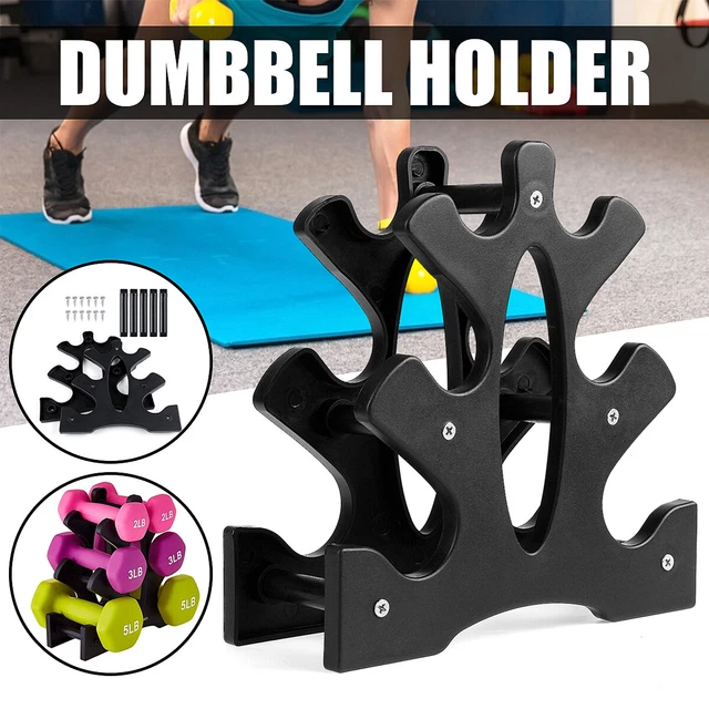 DUMBBELL STORAGE RACK Stand 3 Tier Home Gym Hand Weight Shelf Holder