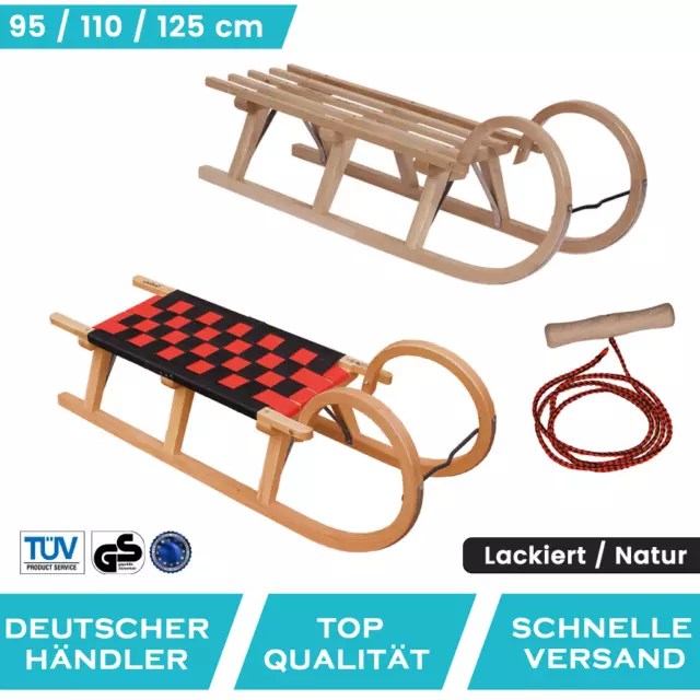 Schlitten Holzschlitten Bob schlitten Rodel Schlitten holz  2023 Tommy