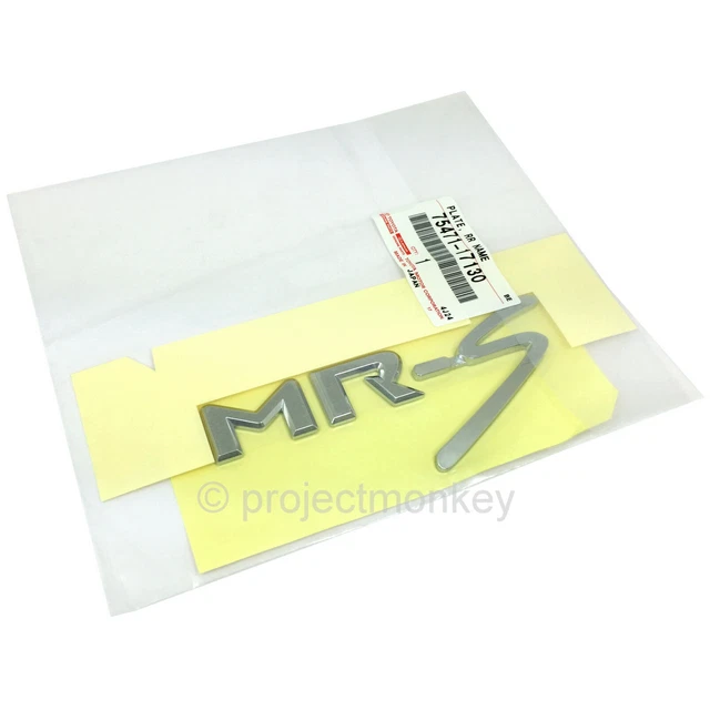 OEM Toyota 99-07 MR2 Spyder MRS Rear Emblem Badge Chrome MR-S ZZW30 Genuine JDM 2