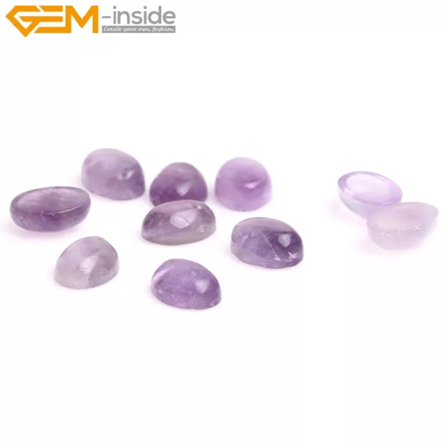 Amethyst CAB Cabochon Natural Stone Loose Beads Jewelry Ring Pendant Making UK