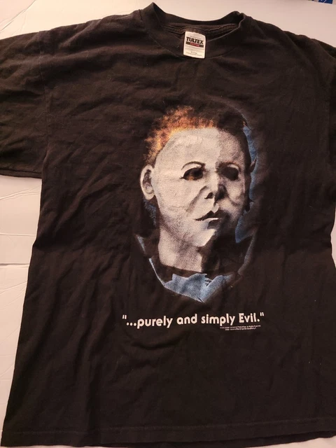 Vtg  Halloween Michael Myers Movie Shirt XL Purely and Simply Evil Grail Rare