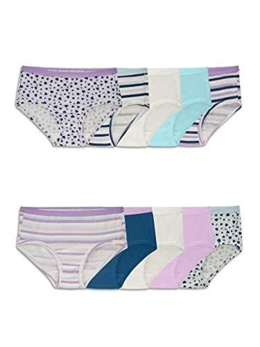 Fruit of the Loom Girls' Cotton Brief Underwear - Fashion Assorted - Size 4 jYUz