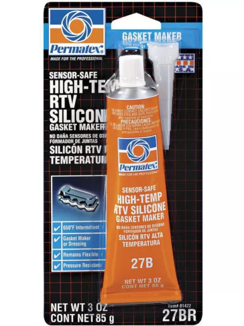 Permatex Sealant Sensor Safe High Temperature RTV Silicone 3.00 oz Tube (81422)