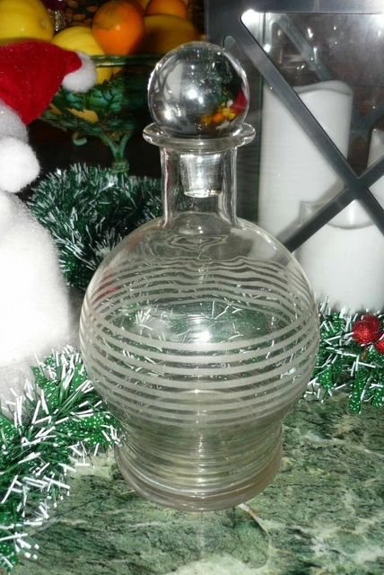 Ancienne Carafe En Verre Cristal Liqueur Vin Crystal Carafe Caraffa Di Cristallo