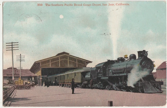 Southern Pacific Broad Gauge Depot-San Jose-Santa Clara County-Ca-California