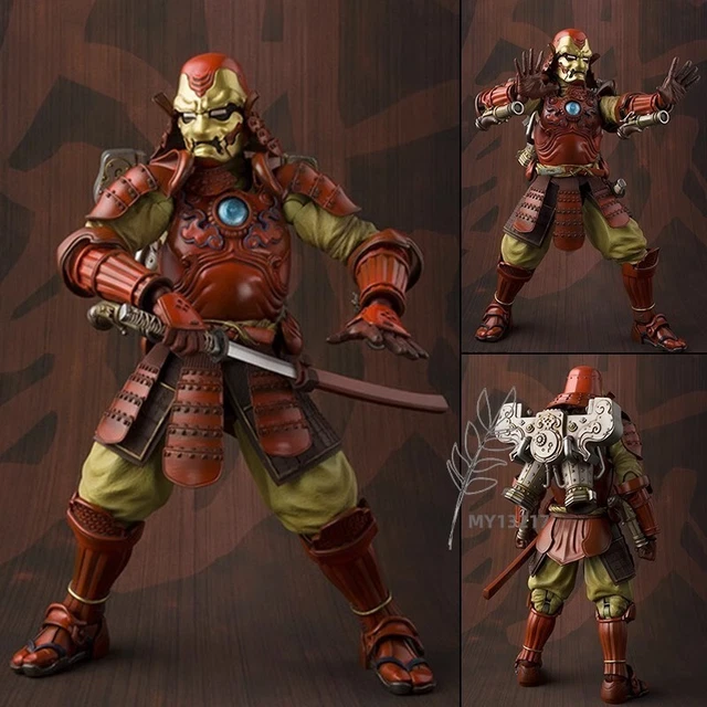 7&BANDAI SAMURAI MARVEL Superhero Action Figures Iron Man Spider Man