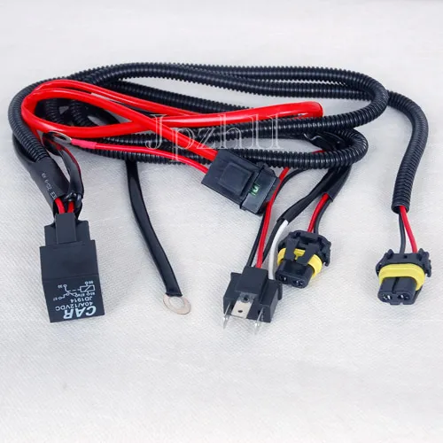 Car HID Xenon Headligh H4-1 H4-2 Bulbs Relay Fuse Cable Wire Wiring Harness #JP