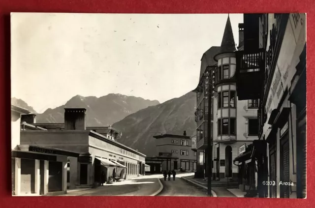 Foto AK AROSA Schweiz 1926 Strassenpartie aus dem Ort  ( 72245