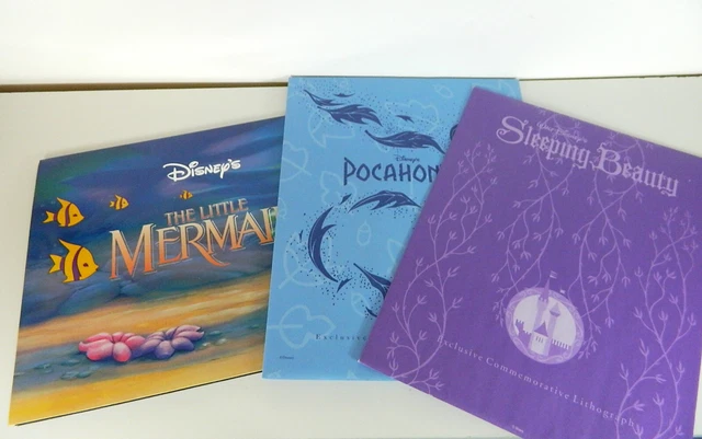 Disney Store Lithographs Sleeping Beauty Little Mermaid Pocahontas Nursery Art Disney Store Lithographs Sleeping Beauty Little Mermaid Pocahontas Nursery Art