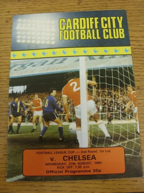 27/08/1980 Cardiff City v Chelsea [Football League Cup] . Unless stated previous