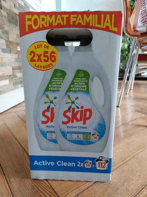 Skip - 111 lavages - Lessive Liquide SKIP Fraîcheur Intense (Lot de 3x37)
