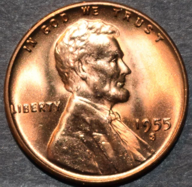 1955 S Lincoln Wheat Penny Choice BU Mint Red Uncirculated Cent - 27Z