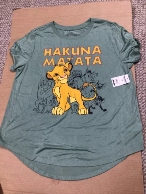 DISNEYS THE LION king t-shirt ladies size 3xl, green ,nwt $7.00 - PicClick
