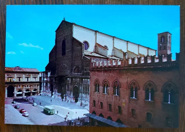 Cartolina Bologna Basilica Di San Petronio Palazzo Notai Vintage @ Splendida @