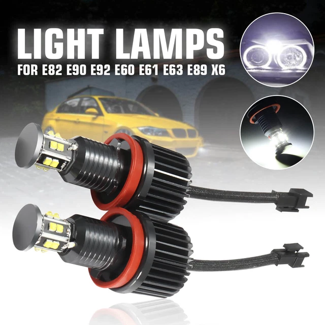 Angel Eyes per BMW E60 E61 E63 LCI 60W H8 LED marcatori anelli luce di posizione lampada bianca