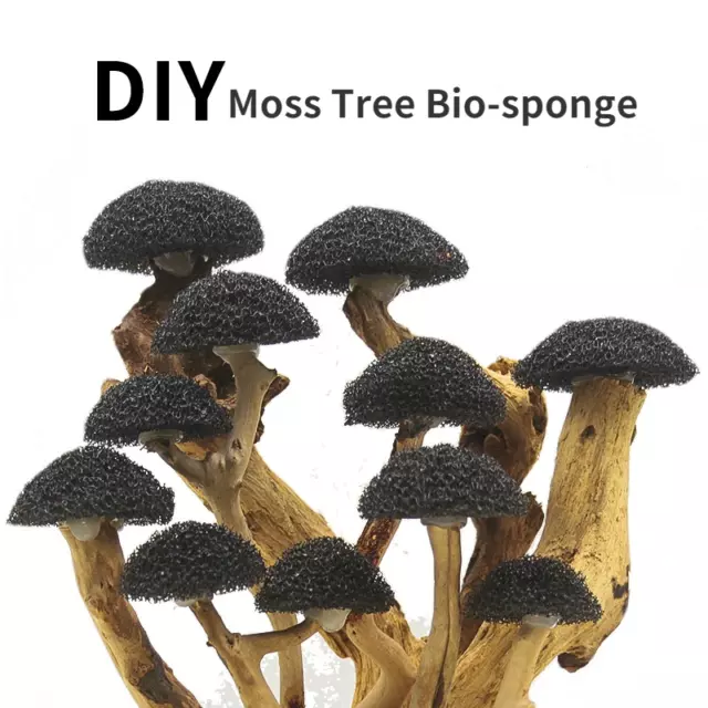 DIY Aquarium Moss Tree Sponge Stainless Steel Net-Attach Mesh Pad Fish Tank Deco