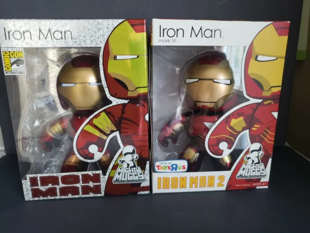 Mighty Muggs Marvel Iron Man SDCC & Toys R Us set of 2 NIB