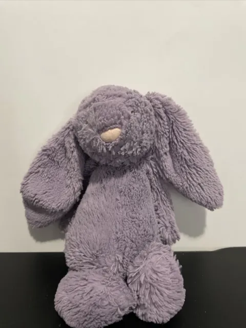 Jellycat Bashful Og Plum Bunny Rabbit 12” Plush Stuffed Animal Purple RARE
