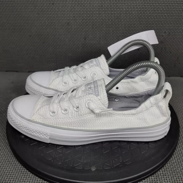 Converse Chuck Taylor Shoreline Shoes Womens Sz 7 White Gray Canvas Sneaker 3