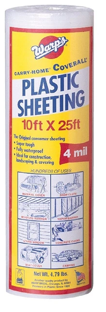 Warps Sp-4ch10-C 10" X 25' Clear Plastic Sheeting (2, One Pack) 2 4.79 lbs