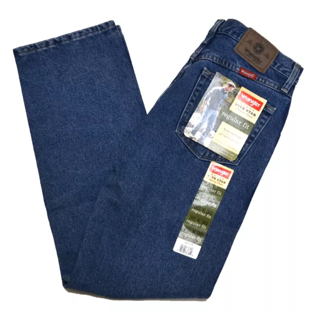 WRANGLER FIVE STAR Premium Denim Mens Regular Fit Jeans Dark Stonewash  96501Ds $ - PicClick